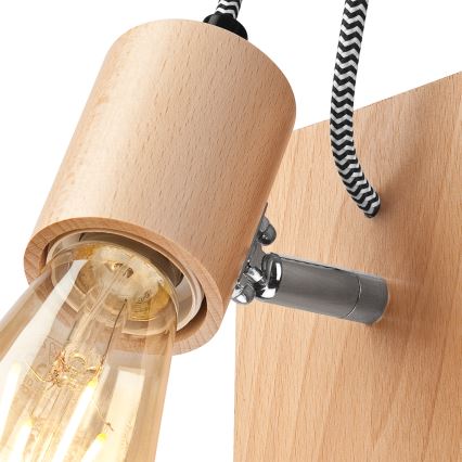 Φωτιστικό τοίχου GUSTAVO 1xE27/60W/230V οξιά