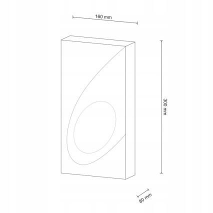 Φωτιστικό τοίχου KOMETA 1xE14/12W/230V plaster/λευκό
