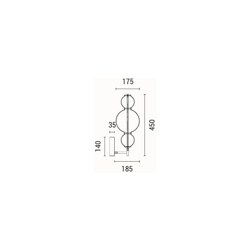Φωτιστικό τοίχου LED LED/12,6W/230V 3000K