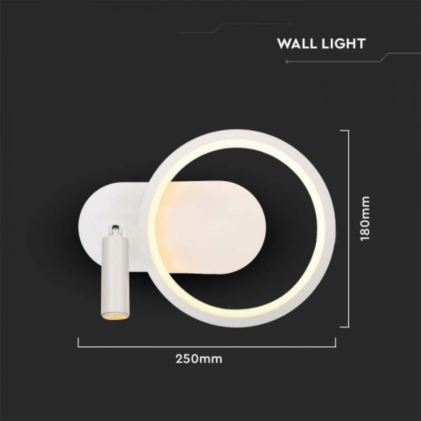 Φωτιστικό τοίχου LED LED/14W/230V 4000K λευκό