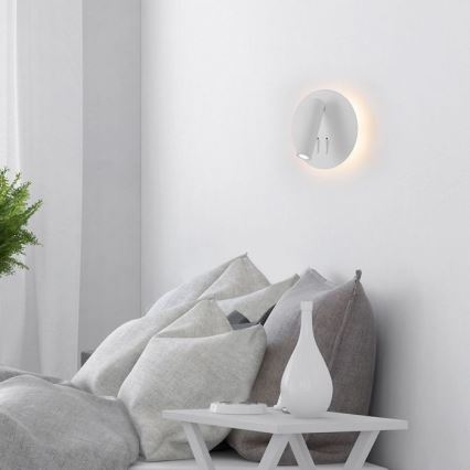Φωτιστικό τοίχου LED LED/3W/230V + LED/6W/230V 3000K λευκό