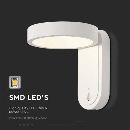 Φωτιστικό τοίχου LED LED/5W/230V 3000K/4000K λευκό