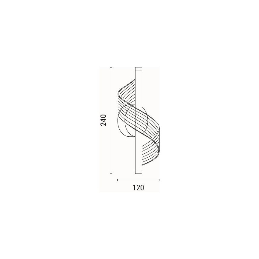 Φωτιστικό τοίχου LED LED/8W/230V 3000K χρυσό