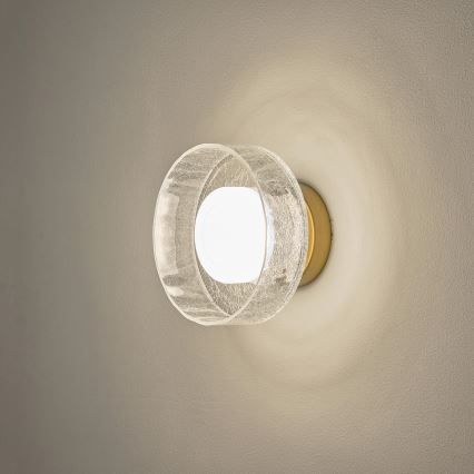 Φωτιστικό τοίχου LED LED/8W/230V 3000K χρυσό/διαφανές