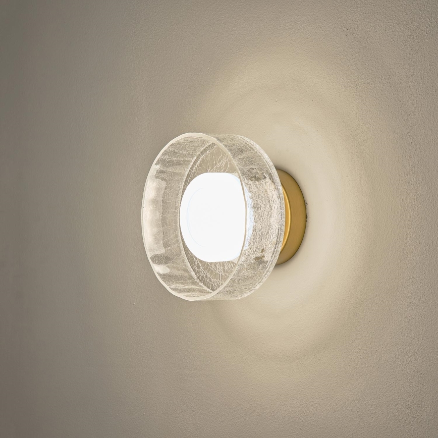 Φωτιστικό τοίχου LED LED/8W/230V 3000K χρυσό/διαφανές