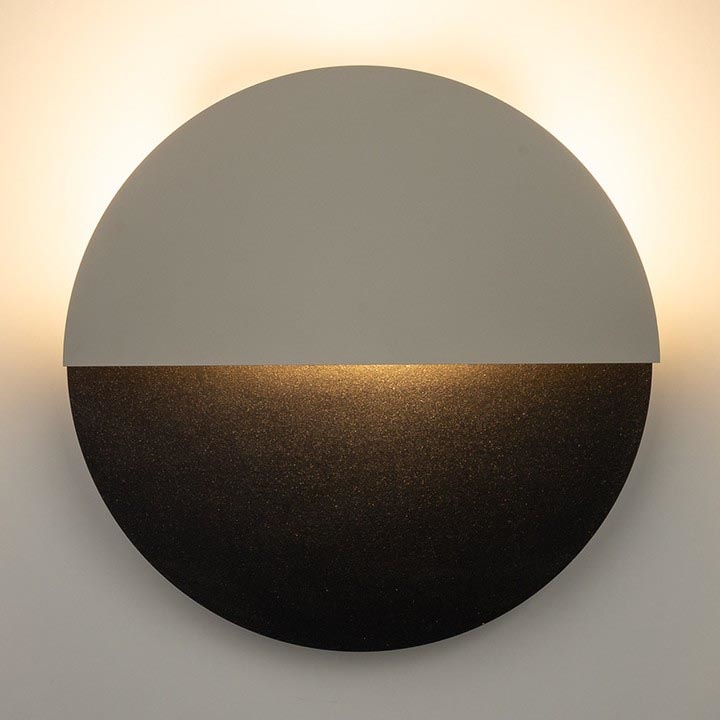 Φωτιστικό τοίχου LED LUNA LED/7W/230V διάμετρος 26 cm μαύρο/μπεζ