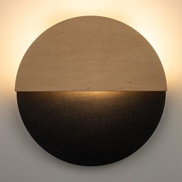 Φωτιστικό τοίχου LED LUNA LED/7W/230V διάμετρος 26 cm μαύρο/μπεζ