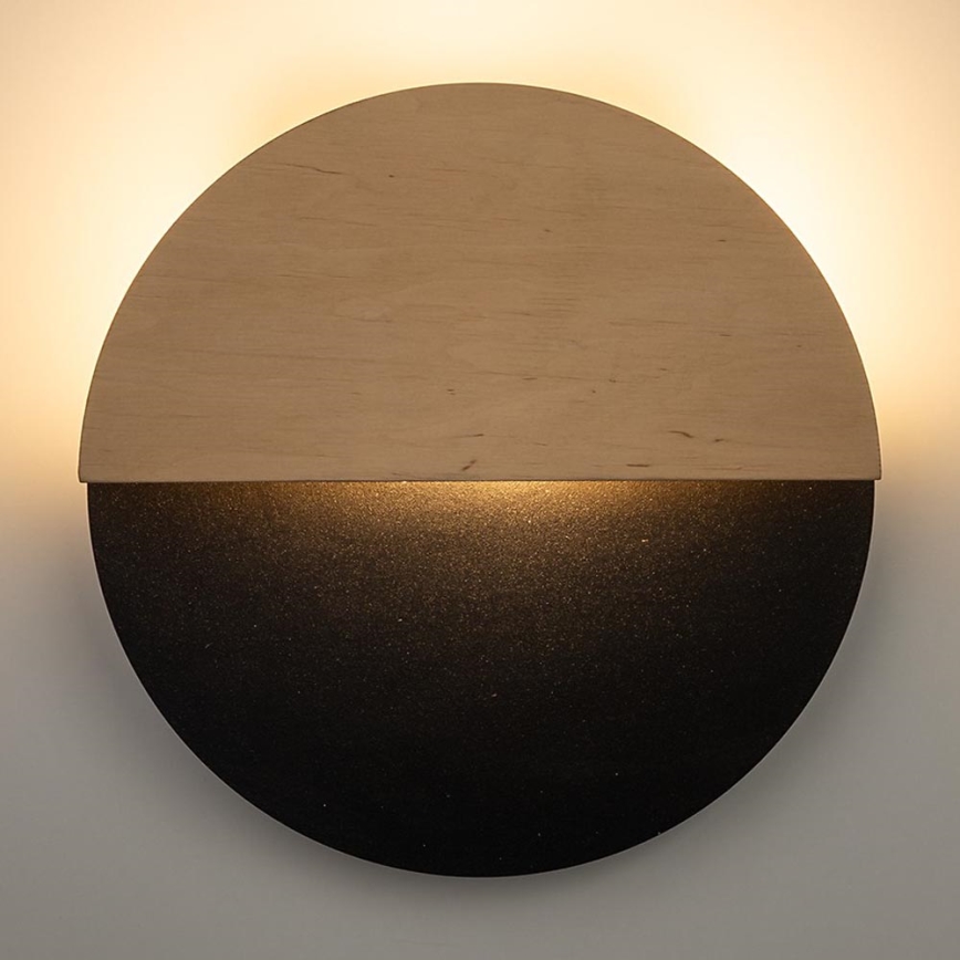 Φωτιστικό τοίχου LED LUNA LED/7W/230V διάμετρος 26 cm μαύρο/μπεζ