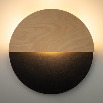 Φωτιστικό τοίχου LED LUNA LED/7W/230V διάμετρος 36 cm μαύρο/μπεζ
