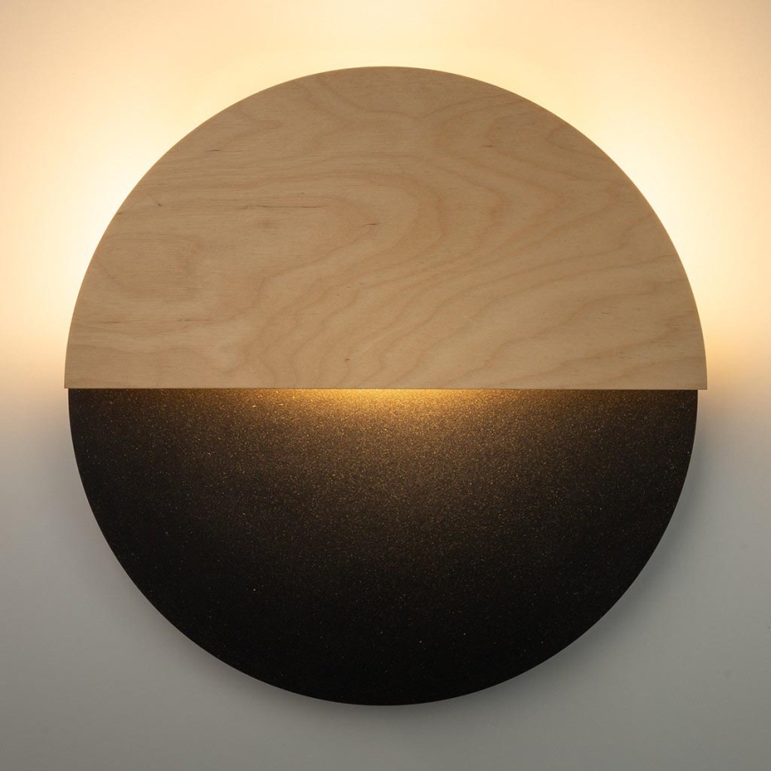 Φωτιστικό τοίχου LED LUNA LED/7W/230V διάμετρος 36 cm μαύρο/μπεζ