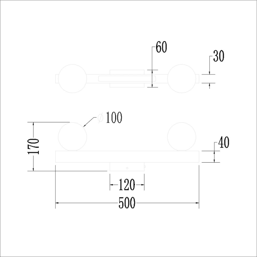 Φωτιστικό τοίχου LED MAGNET LED/13W/230V + 2xG9/60W 3000/4000K μαύρο
