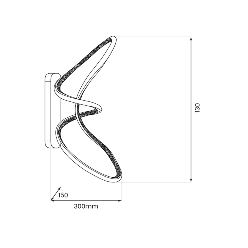 Φωτιστικό τοίχου LED TESORO LED/15W/230V μαύρο