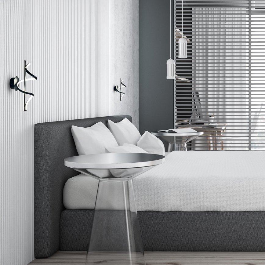 Φωτιστικό τοίχου LED TWIST LED/12W/230V μαύρο