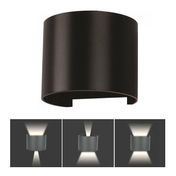 Φωτιστικό τοίχου LED Εξωτερικού χώρου LED/6W/230V 3000K IP65 μαύρο