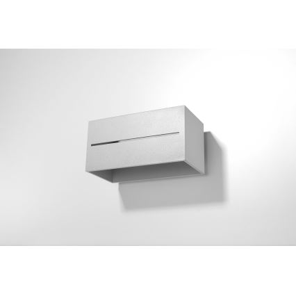 Φωτιστικό τοίχου LOBO 2xG9/40W/230V γκρι