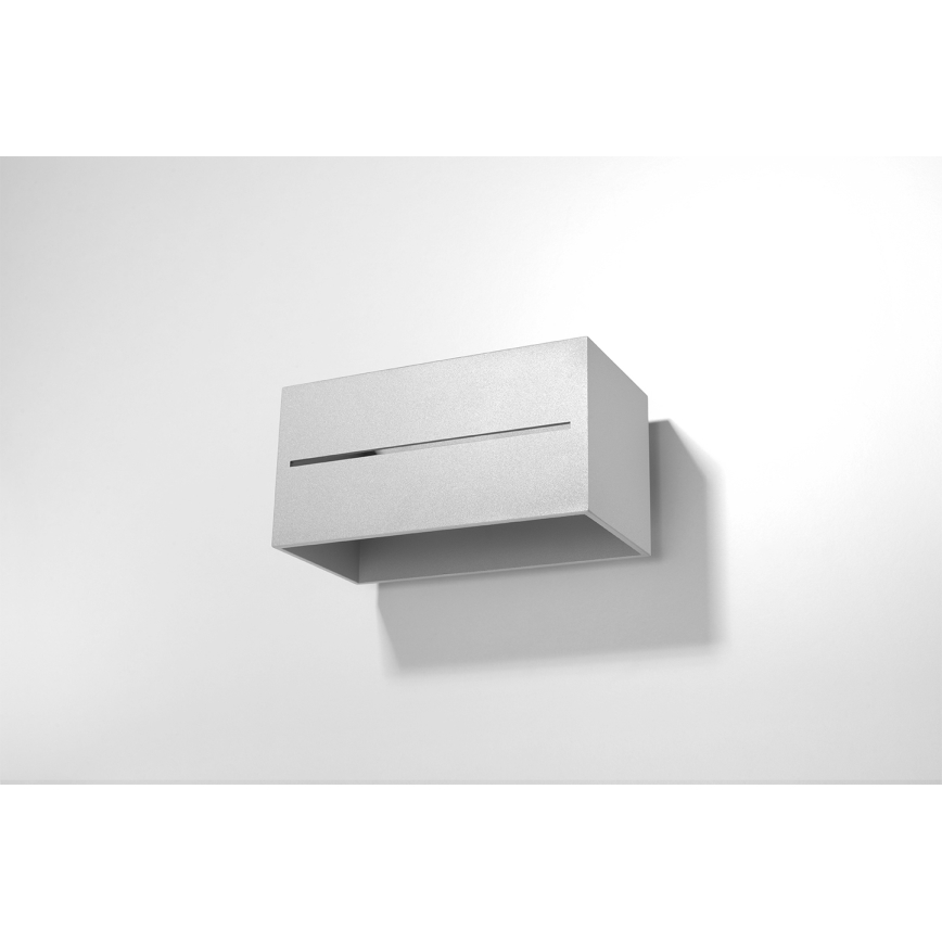 Φωτιστικό τοίχου LOBO 2xG9/40W/230V γκρι