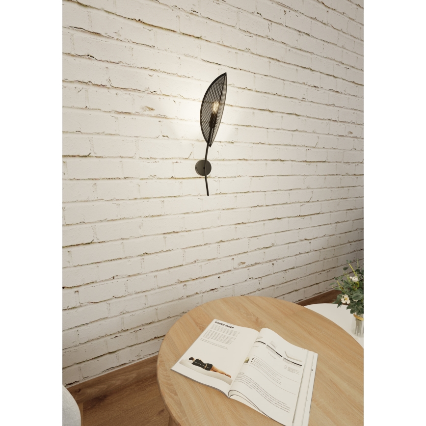 Φωτιστικό τοίχου LOTUS 1xE14/10W/230V μαύρο/χρυσαφί