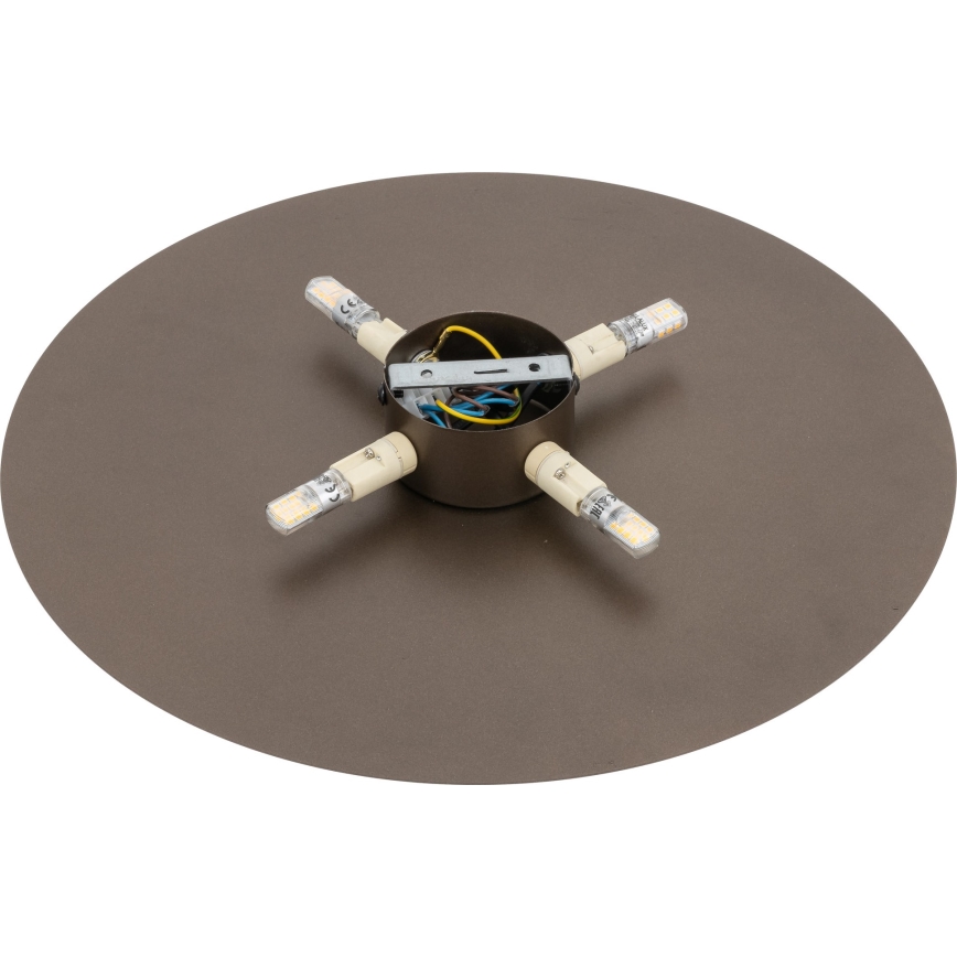 Φωτιστικό τοίχου LUNA 4xG9/8W/230V διάμετρος 40 cm καφέ