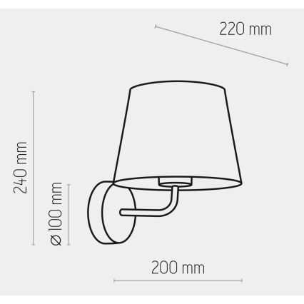 Φωτιστικό τοίχου MAJA 1xE27/15W/230V λευκό