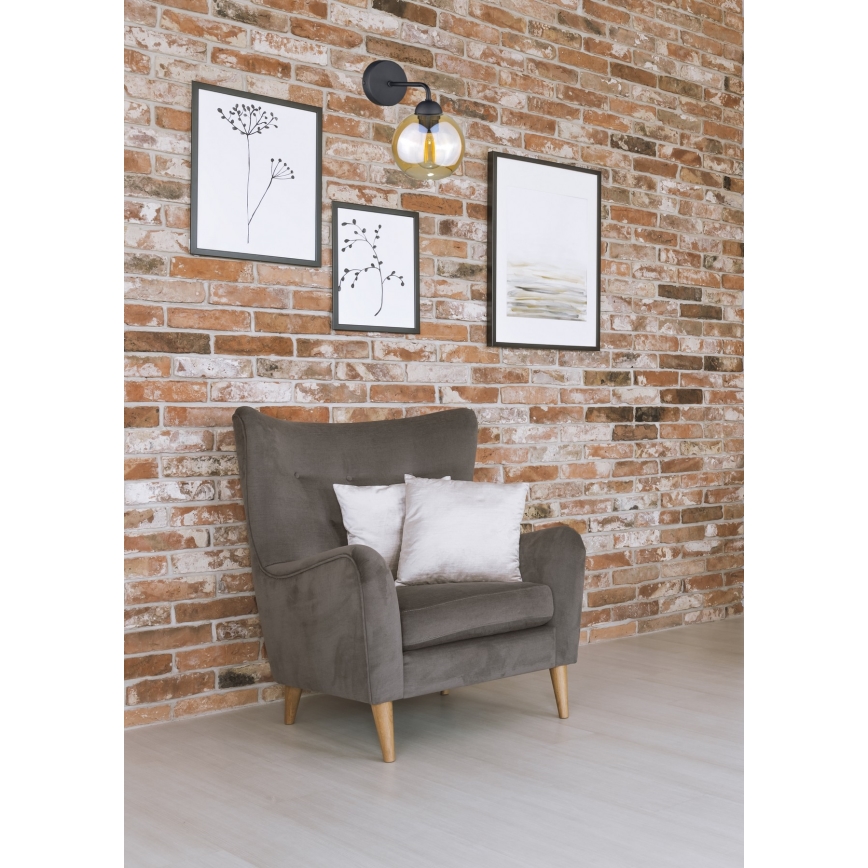 Φωτιστικό τοίχου MELLE BLACK 1xE27/60W/230V