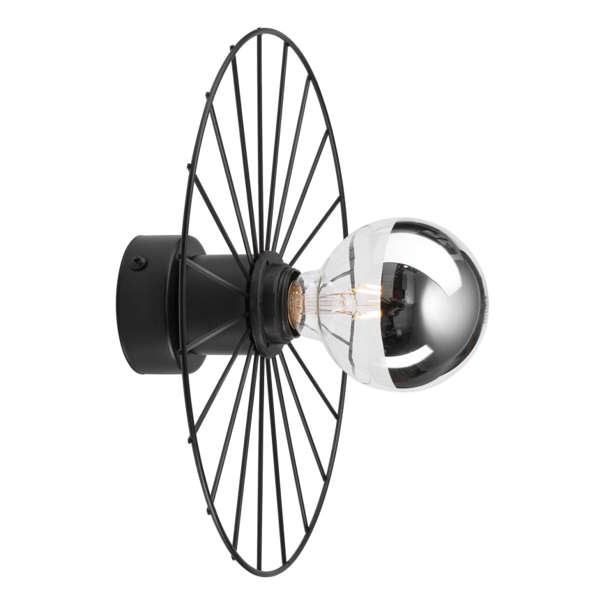 Φωτιστικό τοίχου MONTANA 1xE27/15W/230V διάμετρος 30 cm μαύρο