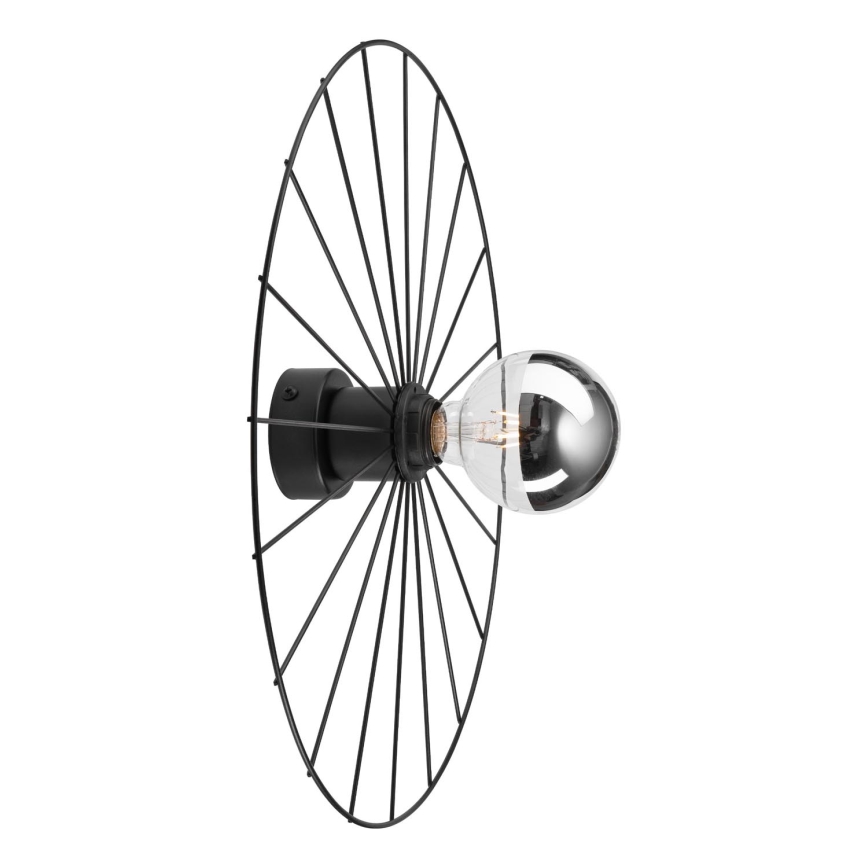 Φωτιστικό τοίχου MONTANA 1xE27/15W/230V διάμετρος 45 cm μαύρο