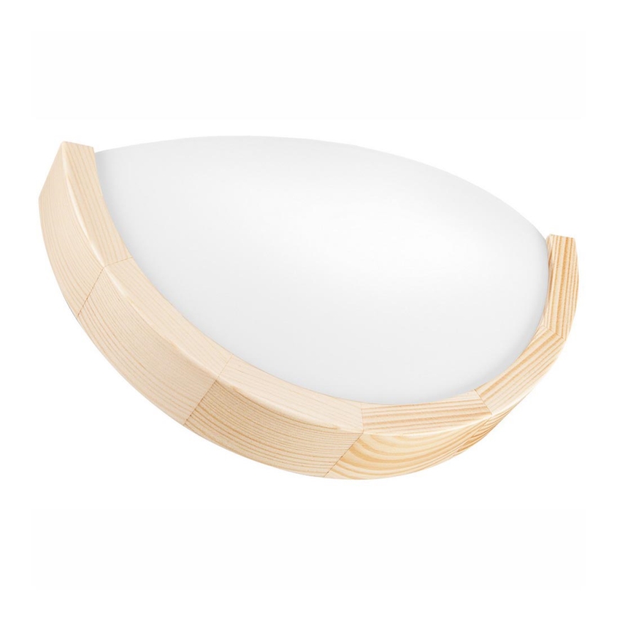 Φωτιστικό τοίχου NATURAL SLIM 1xE27/60W/230V πεύκο