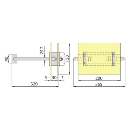 Φωτιστικό τοίχου PALIA R7s/100W/230V