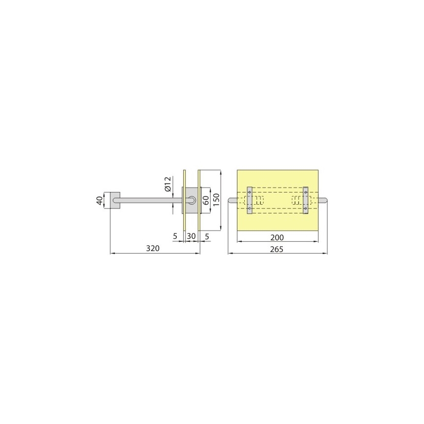 Φωτιστικό τοίχου PALIA R7s/100W/230V
