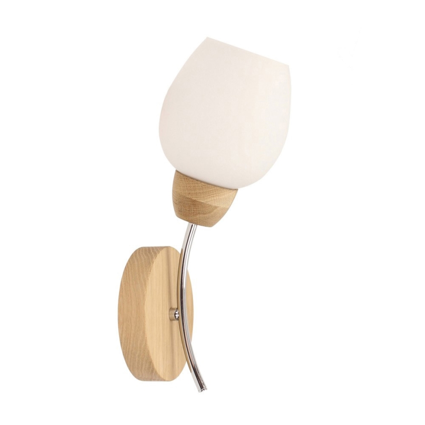 Φωτιστικό τοίχου PARMA 1xE27/60W/230V δρυς