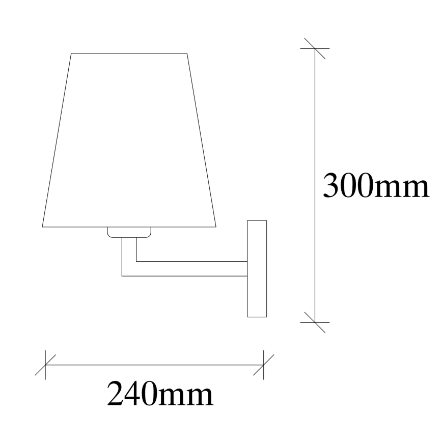 Φωτιστικό τοίχου PROFIL 1xE27/60W/230V