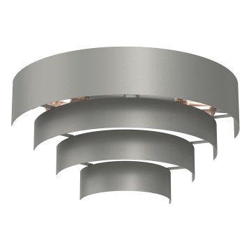 Φωτιστικό τοίχου RINGS 2xE27/15W/230V γκρι