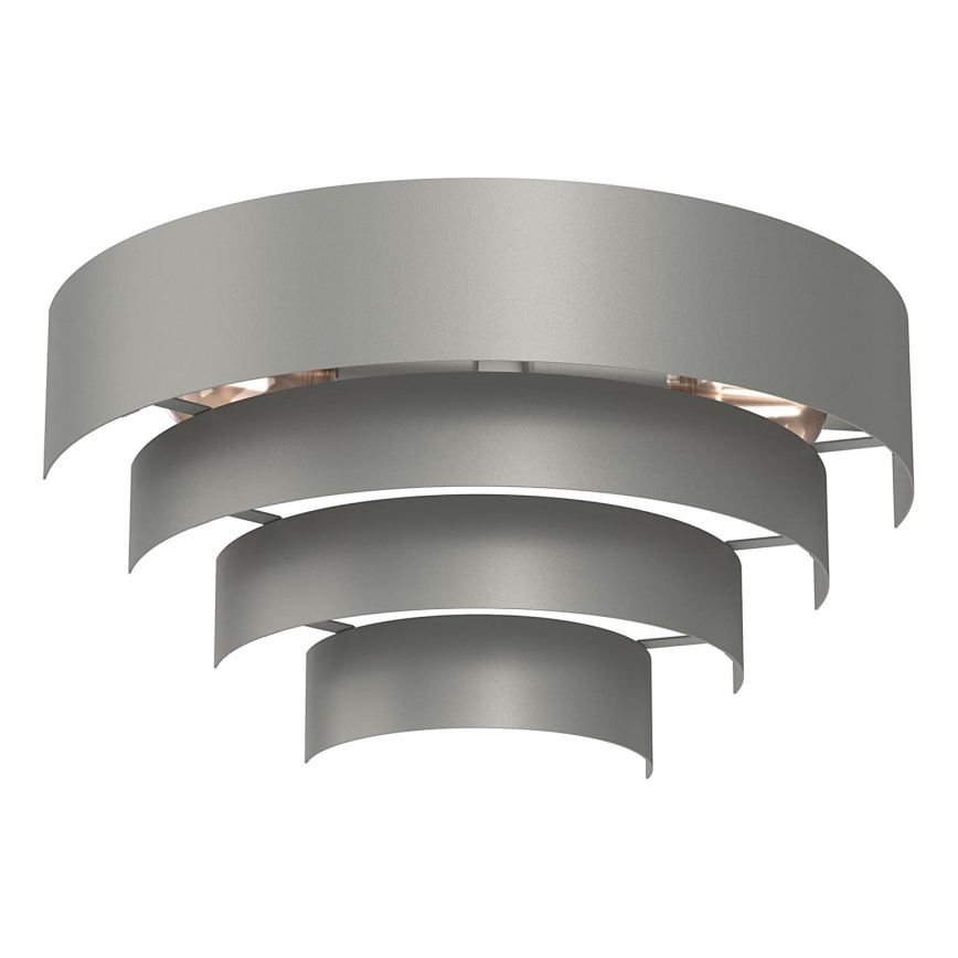 Φωτιστικό τοίχου RINGS 2xE27/15W/230V γκρι