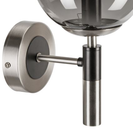 Φωτιστικό τοίχου ROLLO 1xE14/5W/230V ματ χρώμιο/φιμέ