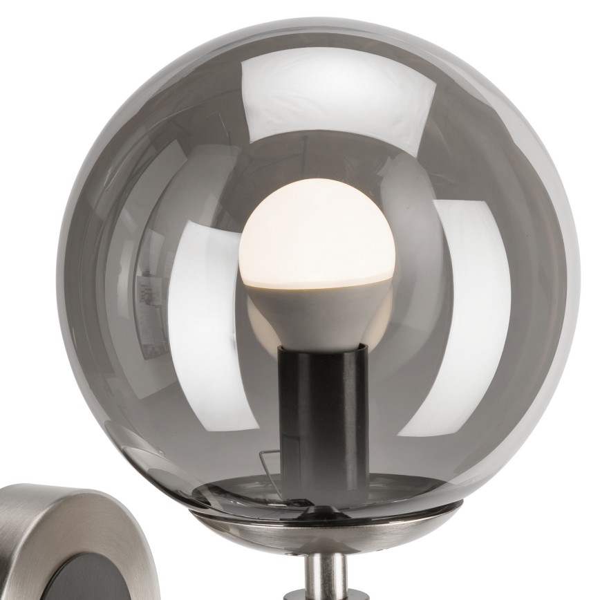 Φωτιστικό τοίχου ROLLO 1xE14/5W/230V ματ χρώμιο/φιμέ