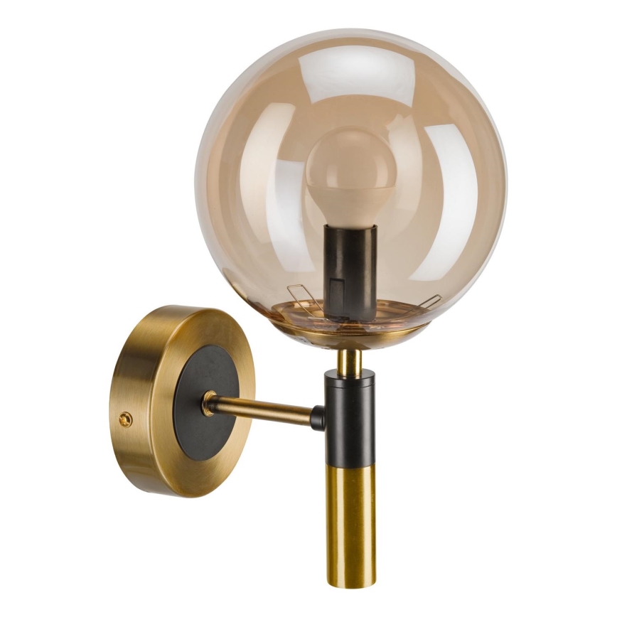 Φωτιστικό τοίχου ROLLO 1xE14/5W/230V χρυσό/φιμέ μπεζ