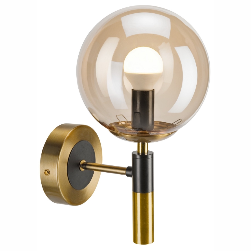 Φωτιστικό τοίχου ROLLO 1xE14/5W/230V χρυσό/φιμέ μπεζ
