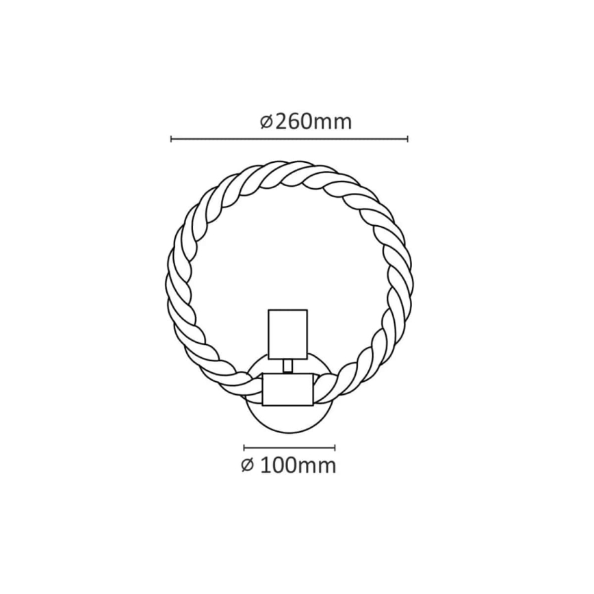 Φωτιστικό τοίχου ROPE ARTHUR 1xE27/12W/230V