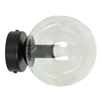 Φωτιστικό τοίχου ROSSI 1xE14/10W/230V μαύρο/διαφανές
