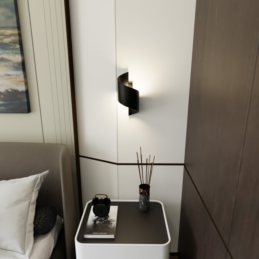 Φωτιστικό τοίχου SPINER 1xG9/8W/230V μαύρο