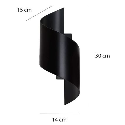 Φωτιστικό τοίχου SPINER 1xG9/8W/230V μαύρο