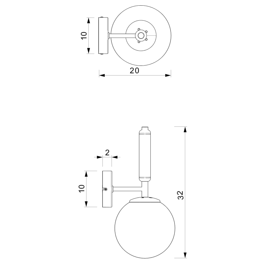 Φωτιστικό τοίχου SPIRA 1xE14/15W/230V μαύρο/ορείχαλκο