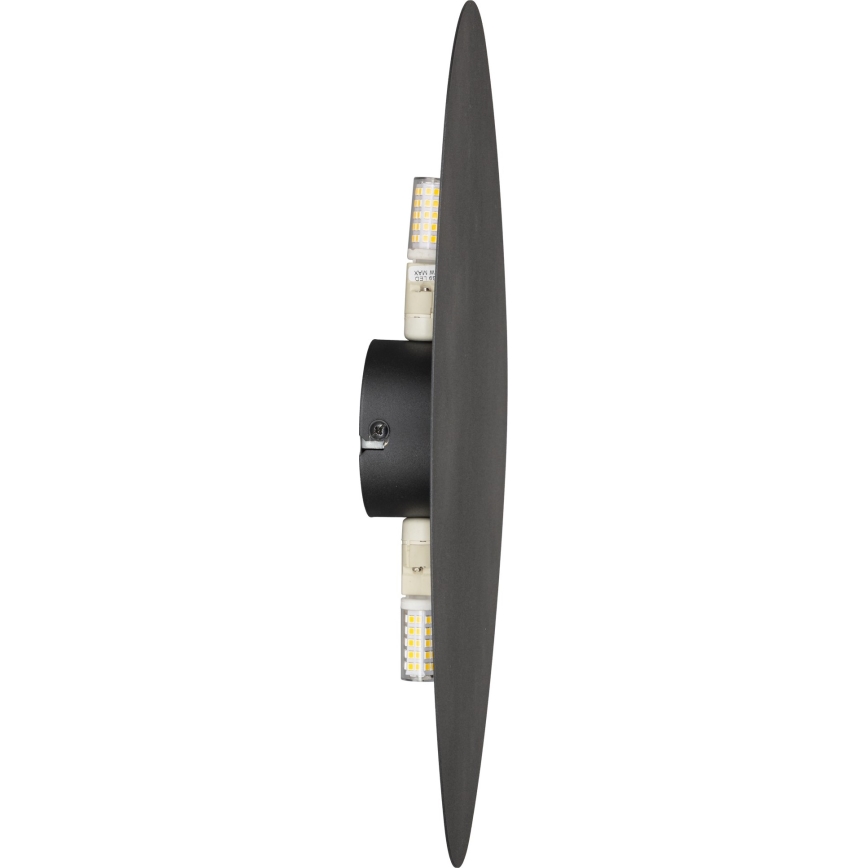 Φωτιστικό τοίχου STONE 2xG9/8W/230V 30x39 cm μαύρο