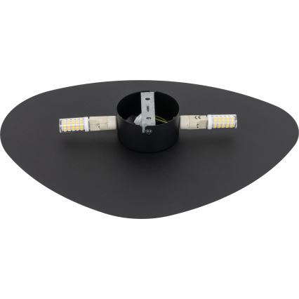 Φωτιστικό τοίχου STONE 2xG9/8W/230V 30x39 cm μαύρο