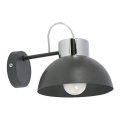 Φωτιστικό τοίχου TEDI 1xE27/60W/230V ανθρακί/γυαλιστερό χρώμιο
