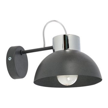 Φωτιστικό τοίχου TEDI 1xE27/60W/230V ανθρακί/γυαλιστερό χρώμιο