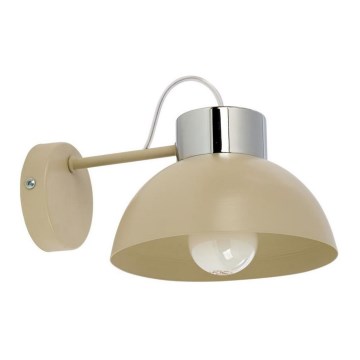 Φωτιστικό τοίχου TEDI 1xE27/60W/230V μπεζ/γυαλιστερό χρώμιο