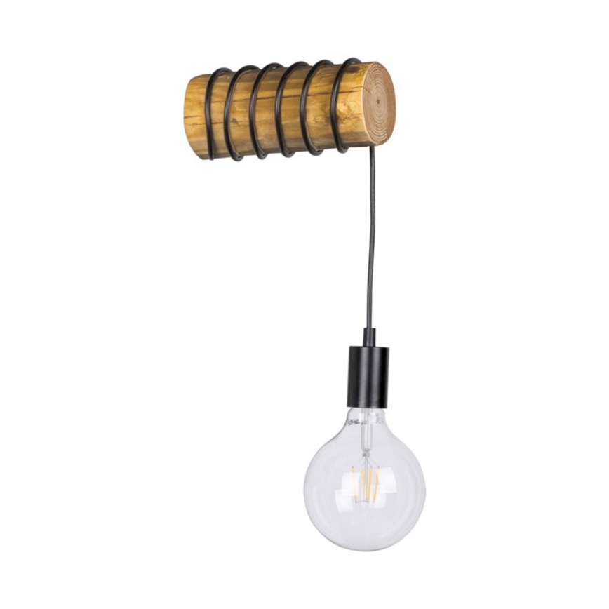 Φωτιστικό τοίχου TRABO 1xE27/25W/230V πεύκο
