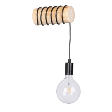 Φωτιστικό τοίχου TRABO 1xE27/60W/230V πεύκο