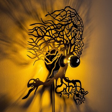 Φωτιστικό τοίχου TREE WOMAN 1xE27/40W/230V μαύρο